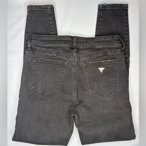 Guess Women’s Black Denim Skinny Distressed Jeans | Size 28 - Picture 3 of 9